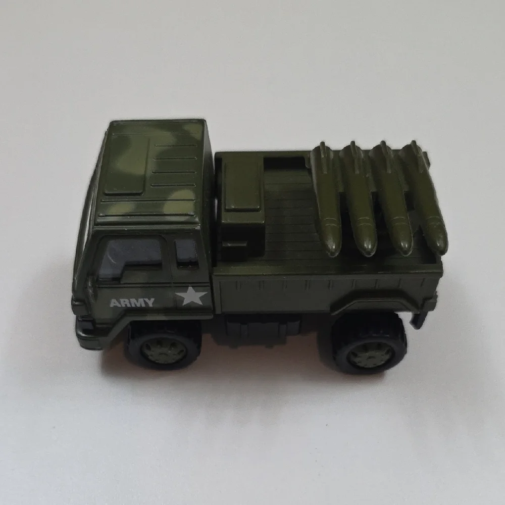 Soma Mighty Wheels die-cast/plastic US Army surface-to-air missile toy truck
